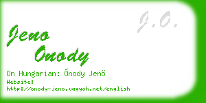 jeno onody business card